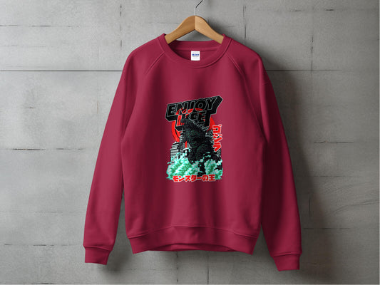 Enjoy Life Graphic Red Sweatshirt product