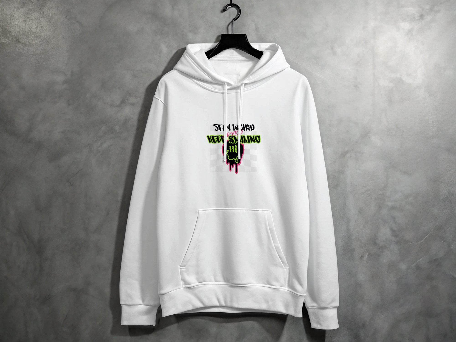 Stay Weird and Keep Smiling Graphic Design Hoodie - Design & Vybe