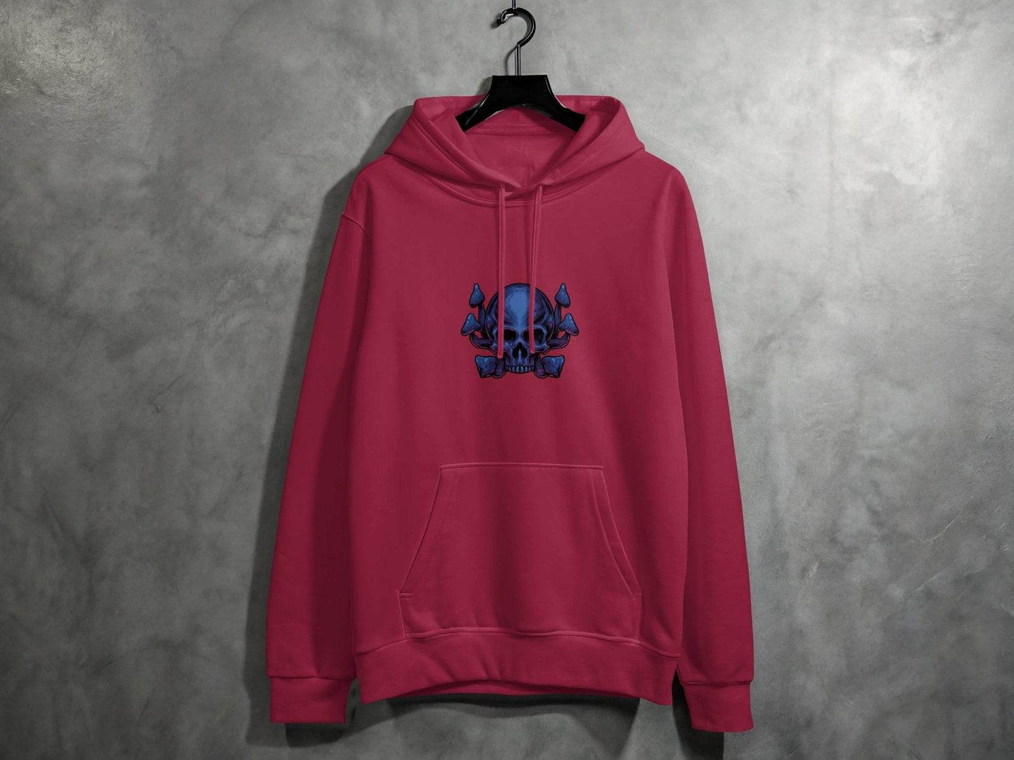 Skull and Mushroom Design Graphic Hoodie - Design & Vybe