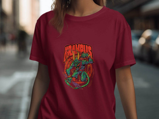 Krampus Demon and Chains Illustration Graphic T-Shirt - Design & Vybe