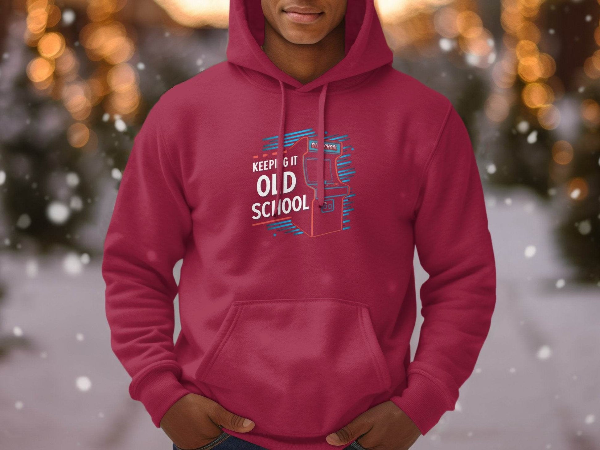 Keeping It Old School Vintage Arcade Game Machine Hoodie - Design & Vybe