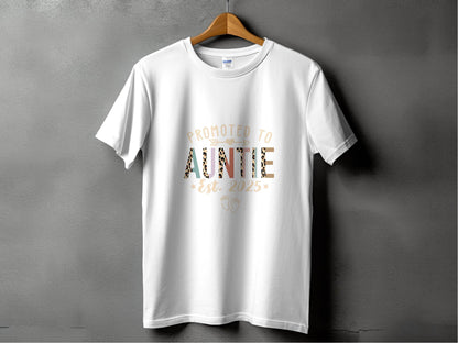 Promoted To Auntie Est 2025 Cute Design Baby T-Shirt - Design & Vybe