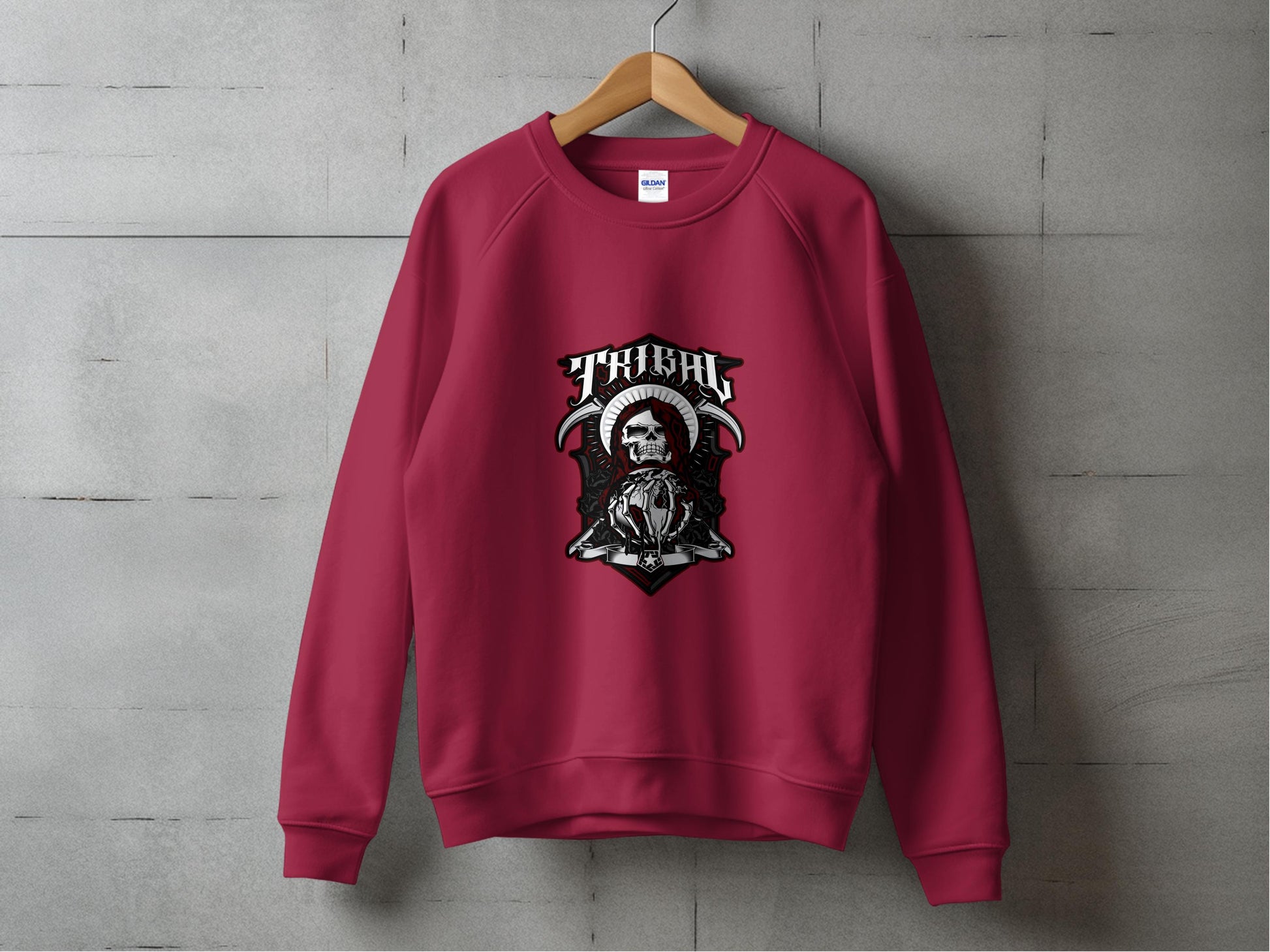Tribal Warrior Design Red Sweatshirt product