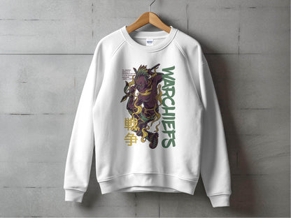 Warchiefs With Japanese Text Graphic Design Sweater - Design & Vybe