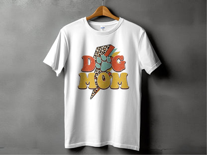Retro Leopard Dog Mom Paw Print Design Great Gift T-Shirt - Design & Vybe