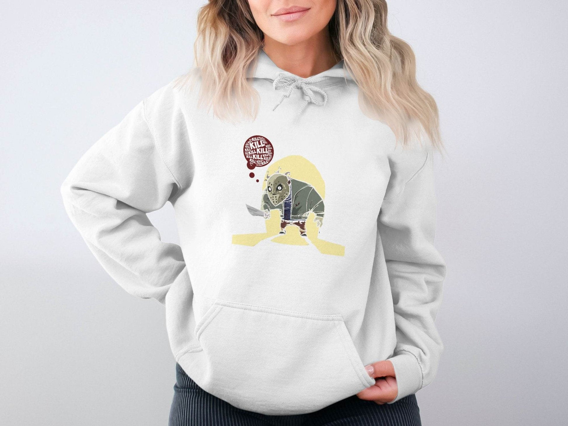 Jason Voorhees Kill Thoughts Friday Horror Movie Hoodie - Design & Vybe