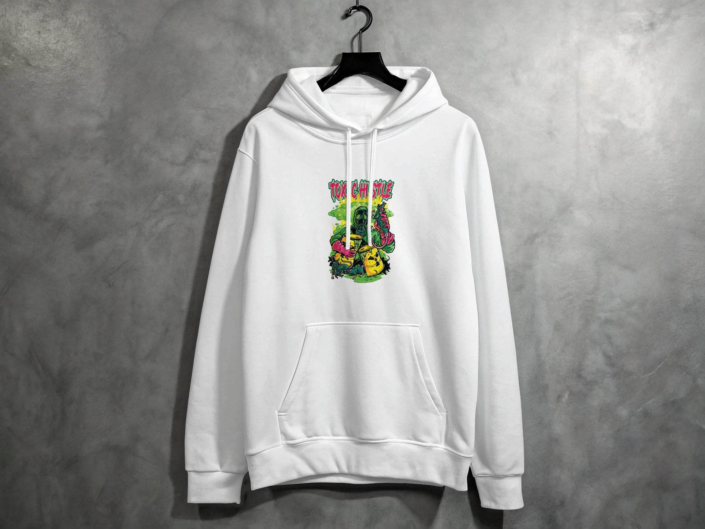 Toxic Hustle Graphic Print Design Hoodie - Design & Vybe