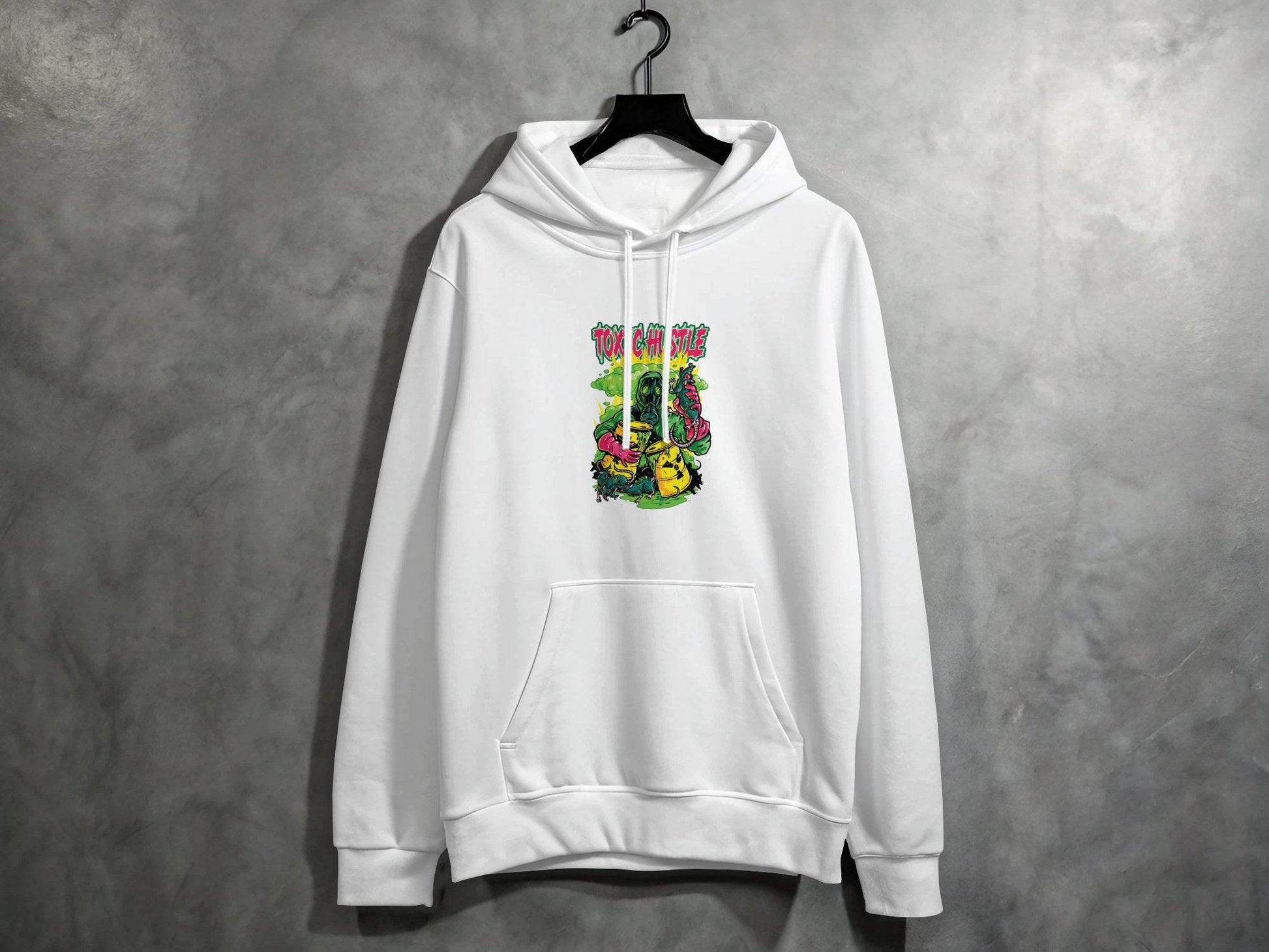 Toxic Hustle Graphic Print Design Hoodie - Design & Vybe