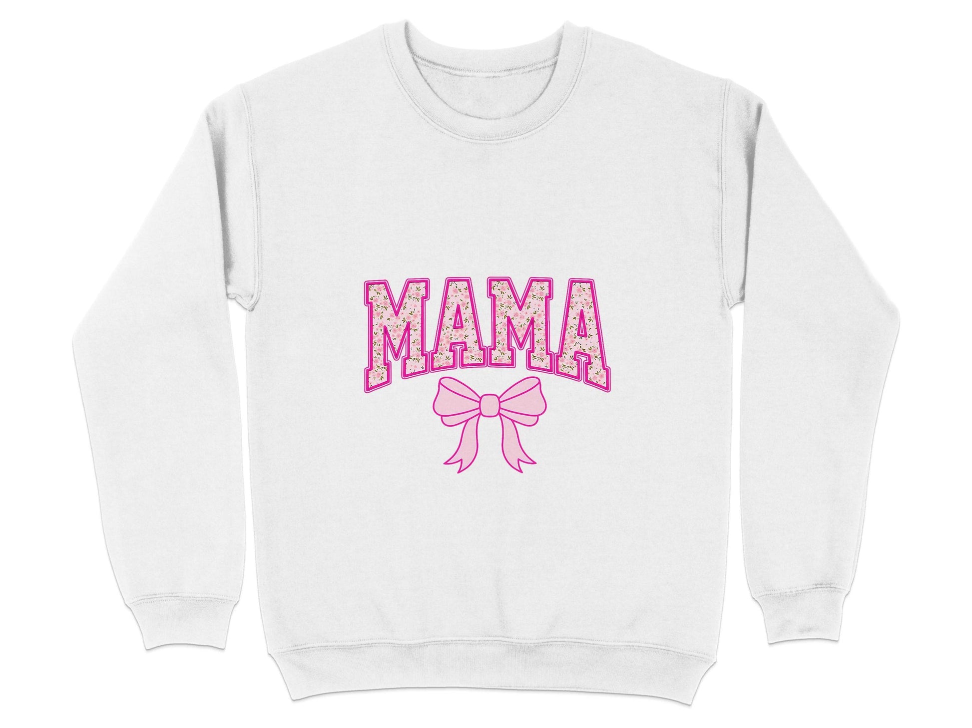 Floral Mama With Bow Graphic Design For Moms Sweater - Design & Vybe