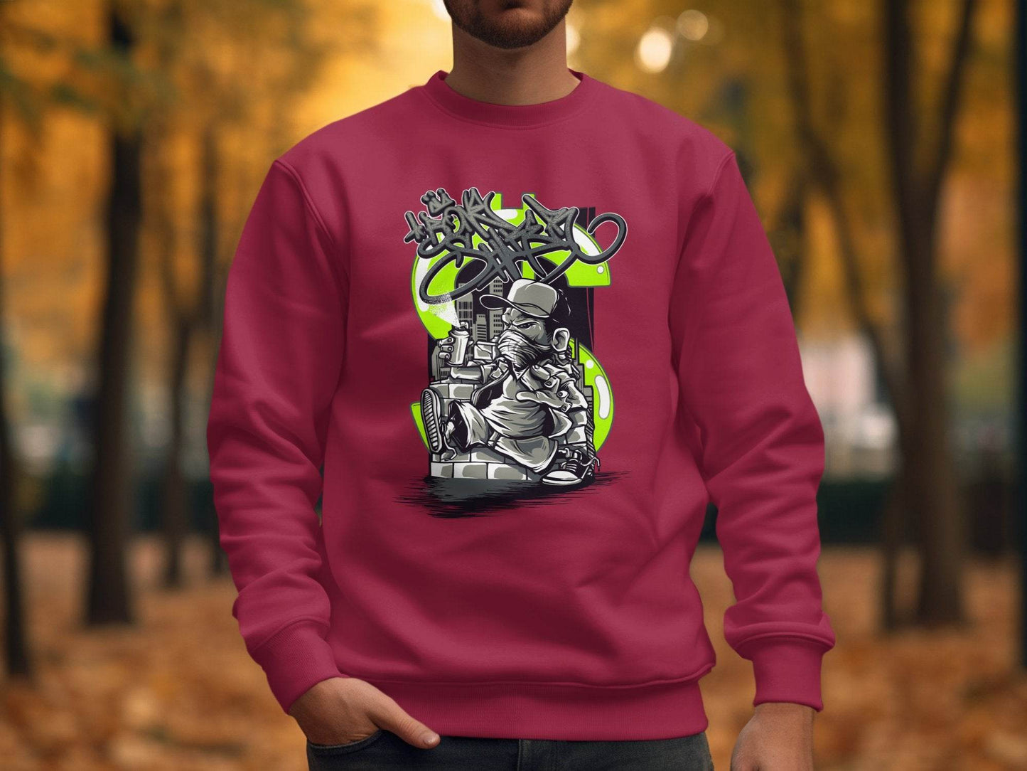 Urban Street Art Graffiti Character Design Printed Sweater - Design & Vybe