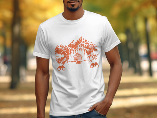 Scenic Mountain Cabin Graphic Tee Shirt product