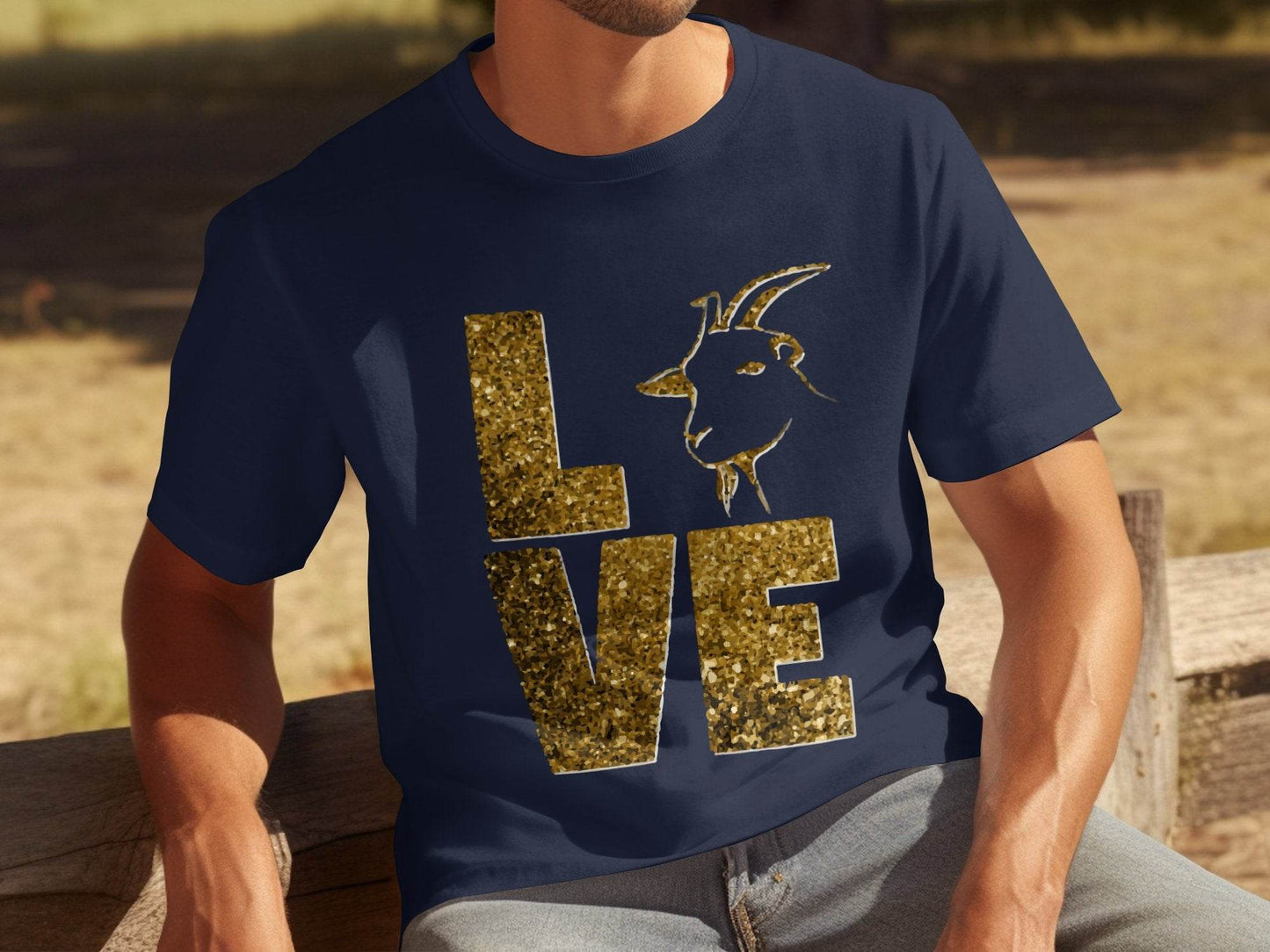 Love Goat Glitter Fun Trendy T-Shirt - Design & Vybe
