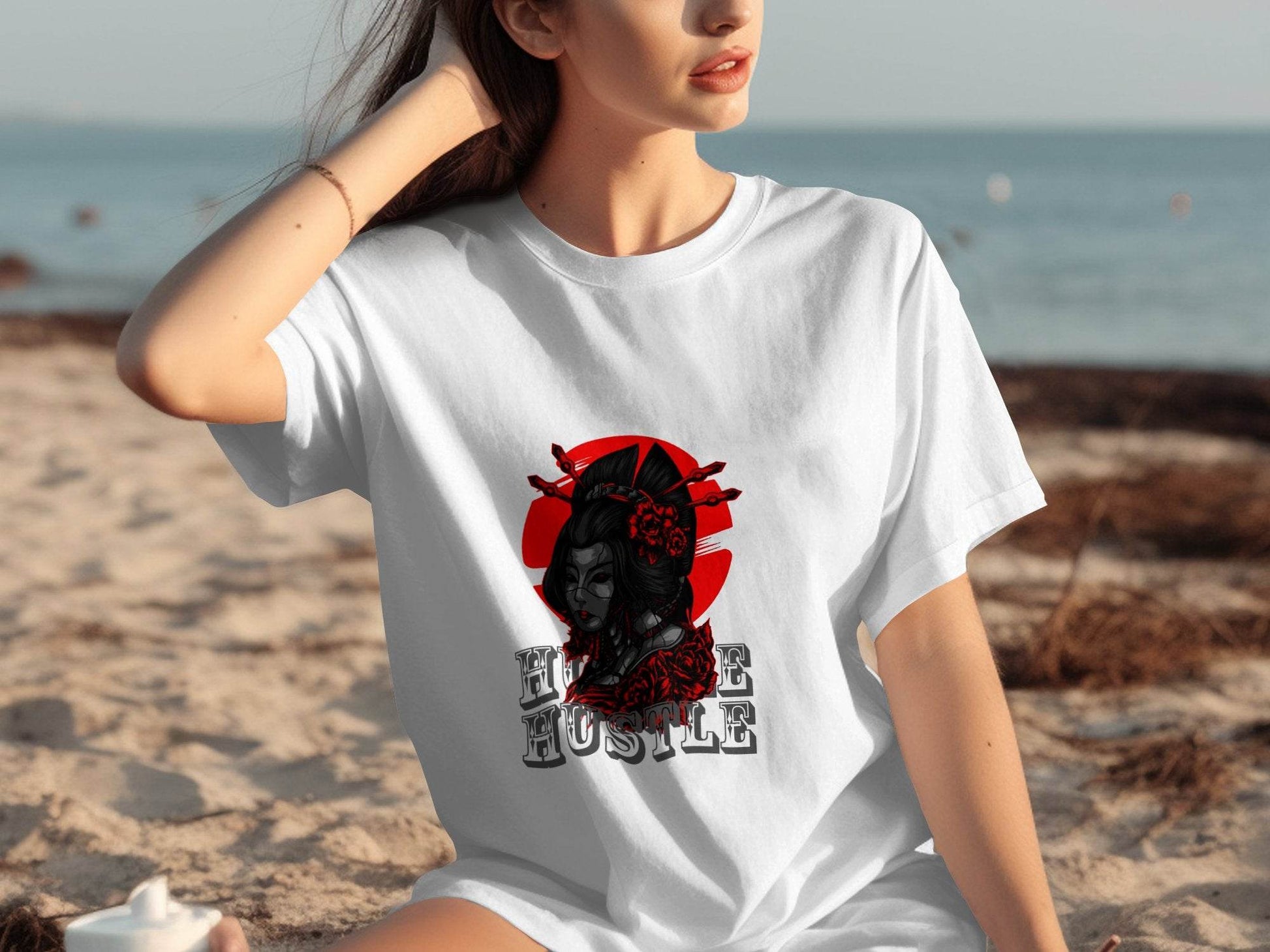 Cyberpunk Geisha Hustle Graphic Image T-Shirt - Design & Vybe