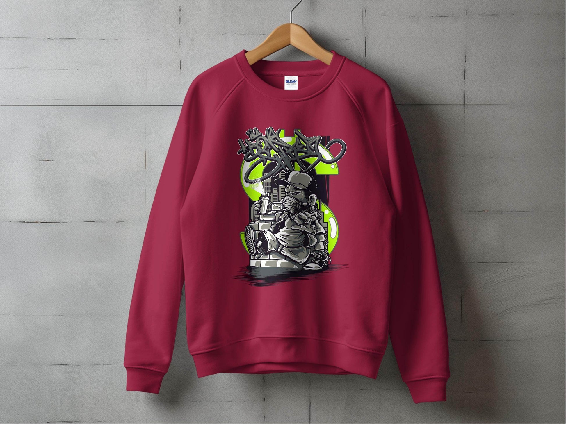 Urban Street Art Graffiti Character Design Printed Sweater - Design & Vybe