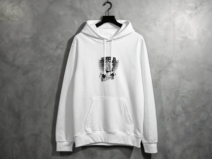 Angel in Urban City Design Printed Graphic Hoodie - Design & Vybe