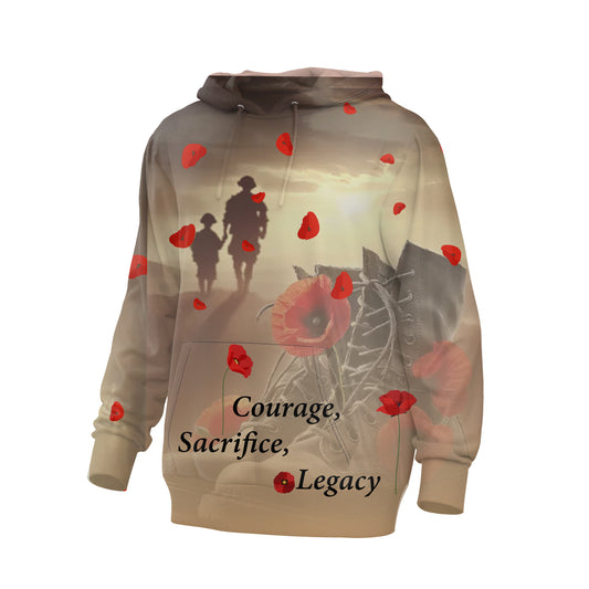 Courage Sacrifice Legacy Poppy Boots - Remembrance Day