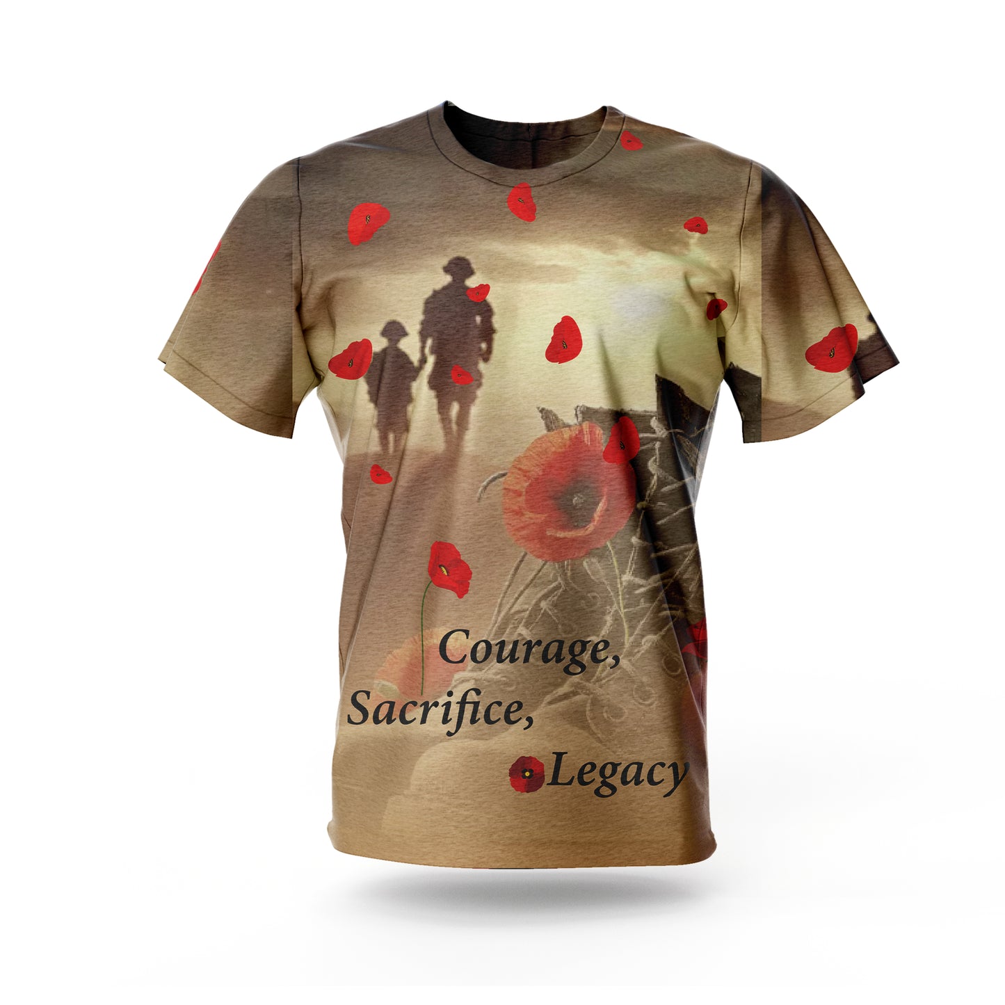 Courage Sacrifice Legacy Poppy Boots - Remembrance Day