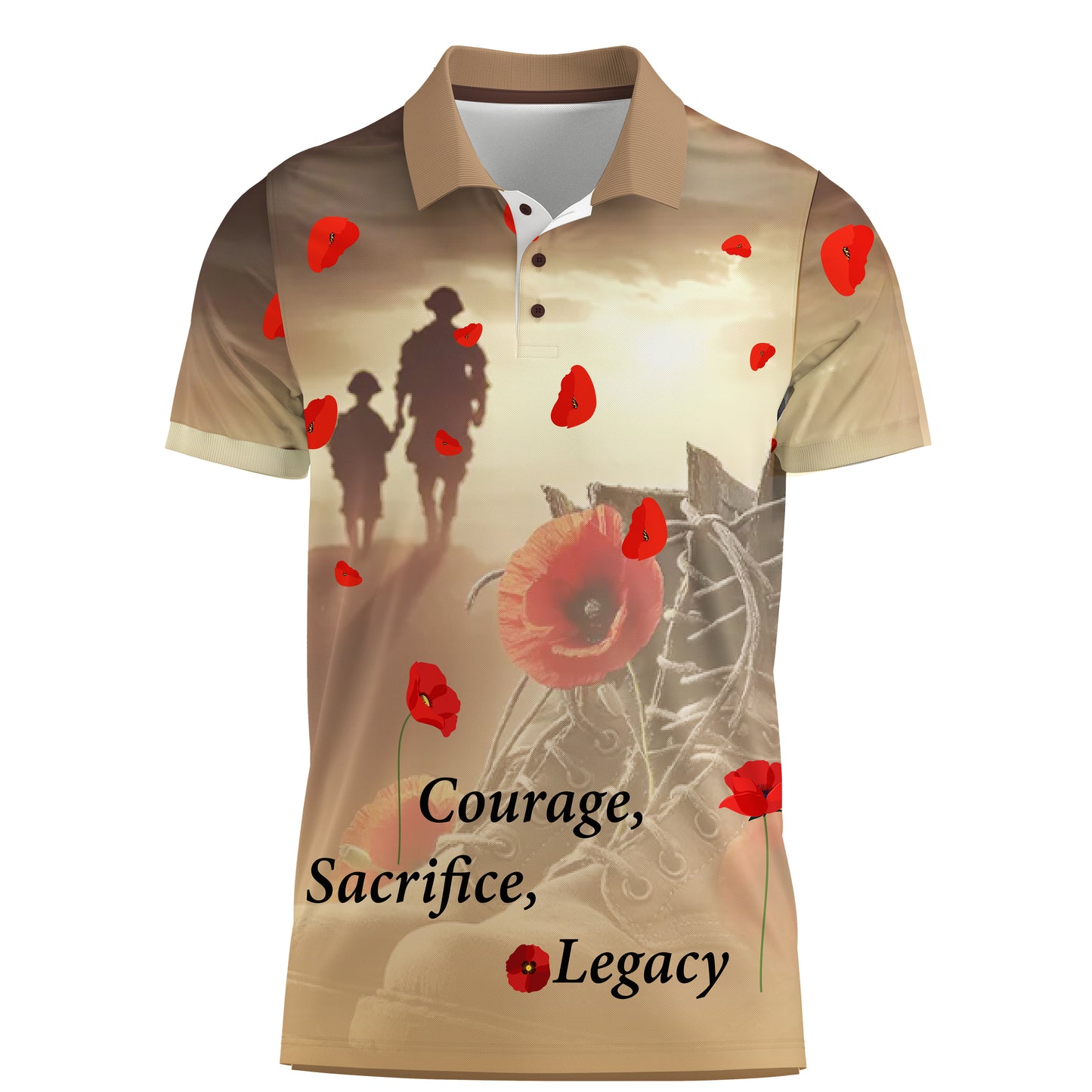 Courage Sacrifice Legacy Poppy Boots - Remembrance Day
