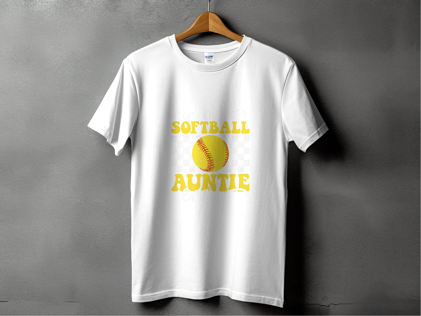 In My Softball Auntie Era Groovy Retro Proud Graphic Design Image T-Shirt - Design & Vybe