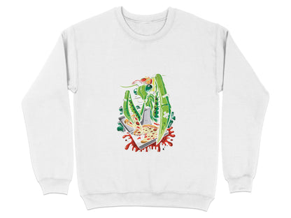 Fun Casual Sweatshirt with Unique Pizza Design product