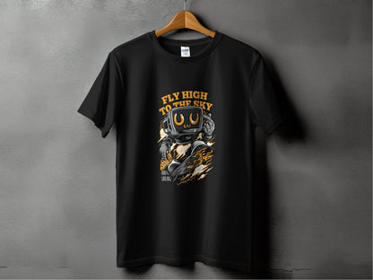 Fly High To The Sky Vintage Computer Ride T-Shirt - Design & Vybe