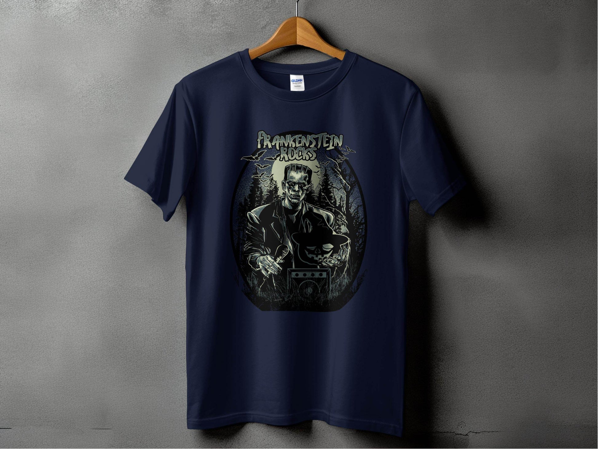Vintage Frankenstein Rocks Graphic Design T-Shirt - Design & Vybe