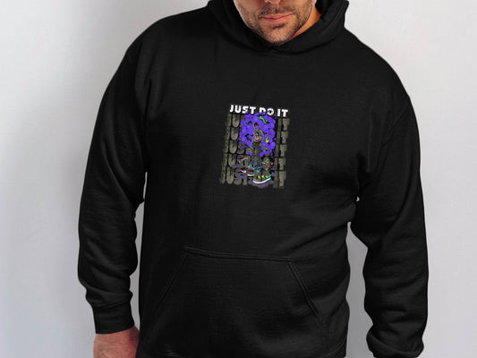 Just Do It Sneakers Art Illustration Graphic Hoodie - Design & Vybe