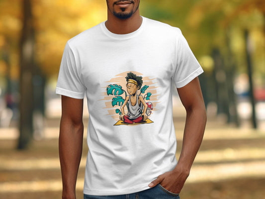 Yoga Enthusiast Graphic Printed Casual T-Shirt - Design & Vybe