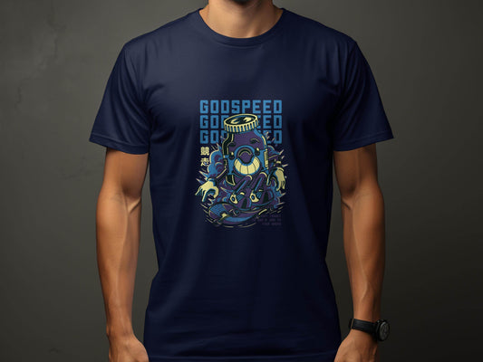 Godspeed Bottle With Skateboarding Graphic T-Shirt - Design & Vybe