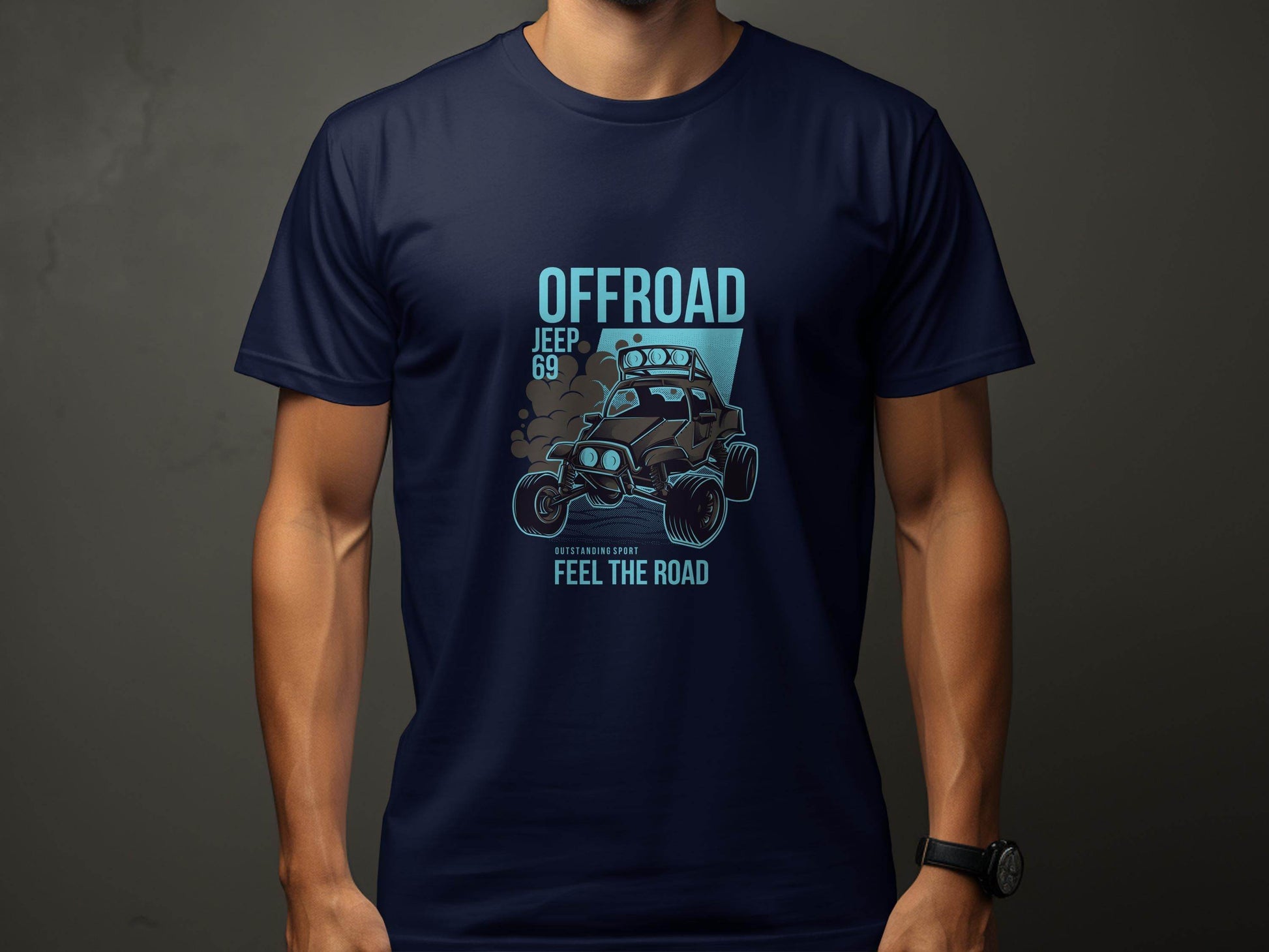 Offroad Jeep 69 Outstanding Sport Feel The Road T-Shirt - Design & Vybe