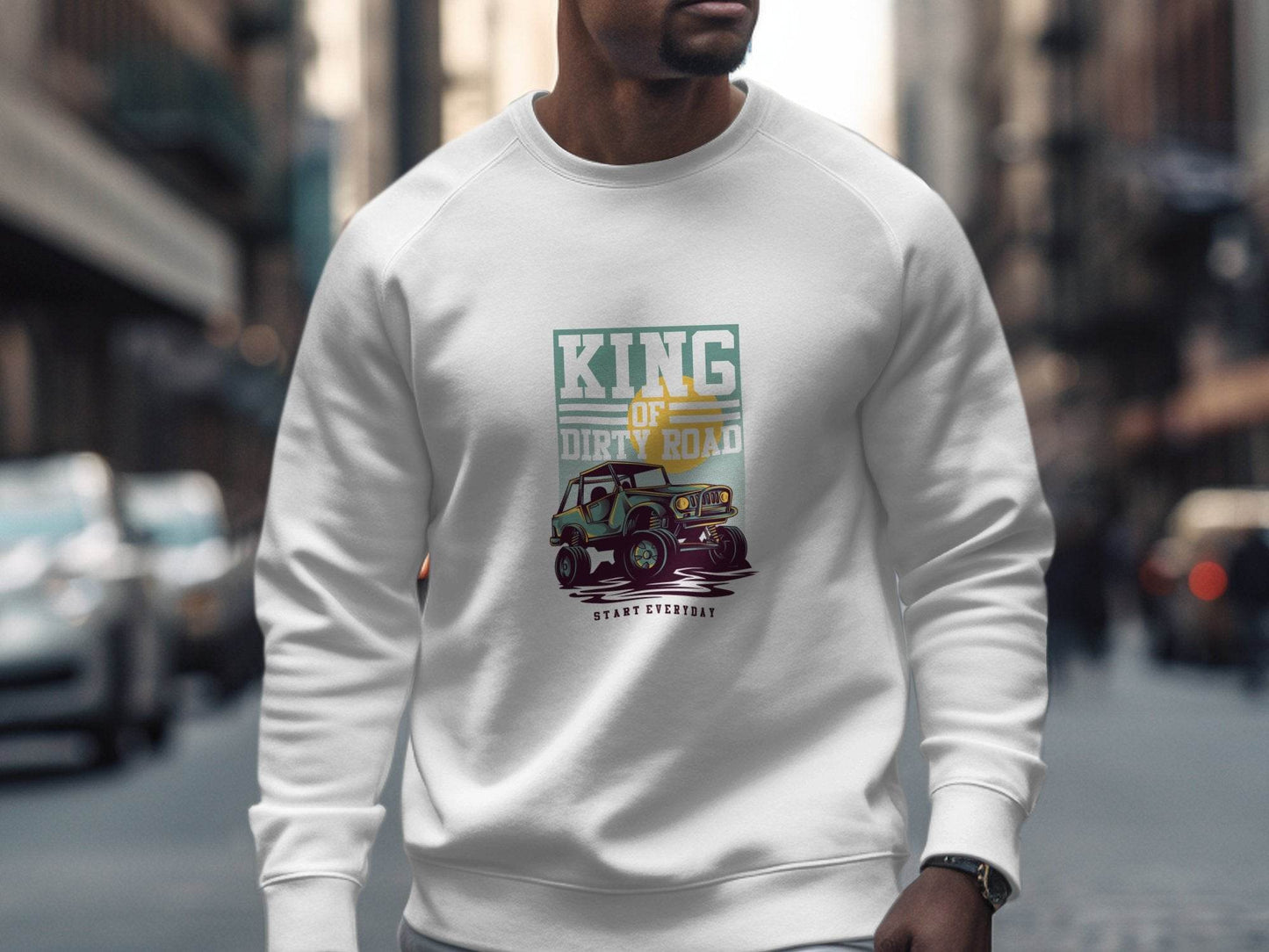 King Of Dirty Road Everyday Driving Adventure Sweater - Design & Vybe