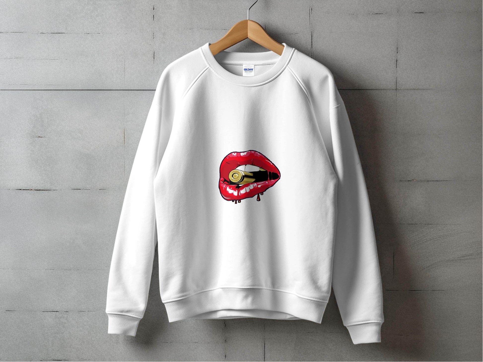 Crooks And Castles Bullet With Red Lips Graphic Sweater - Design & Vybe