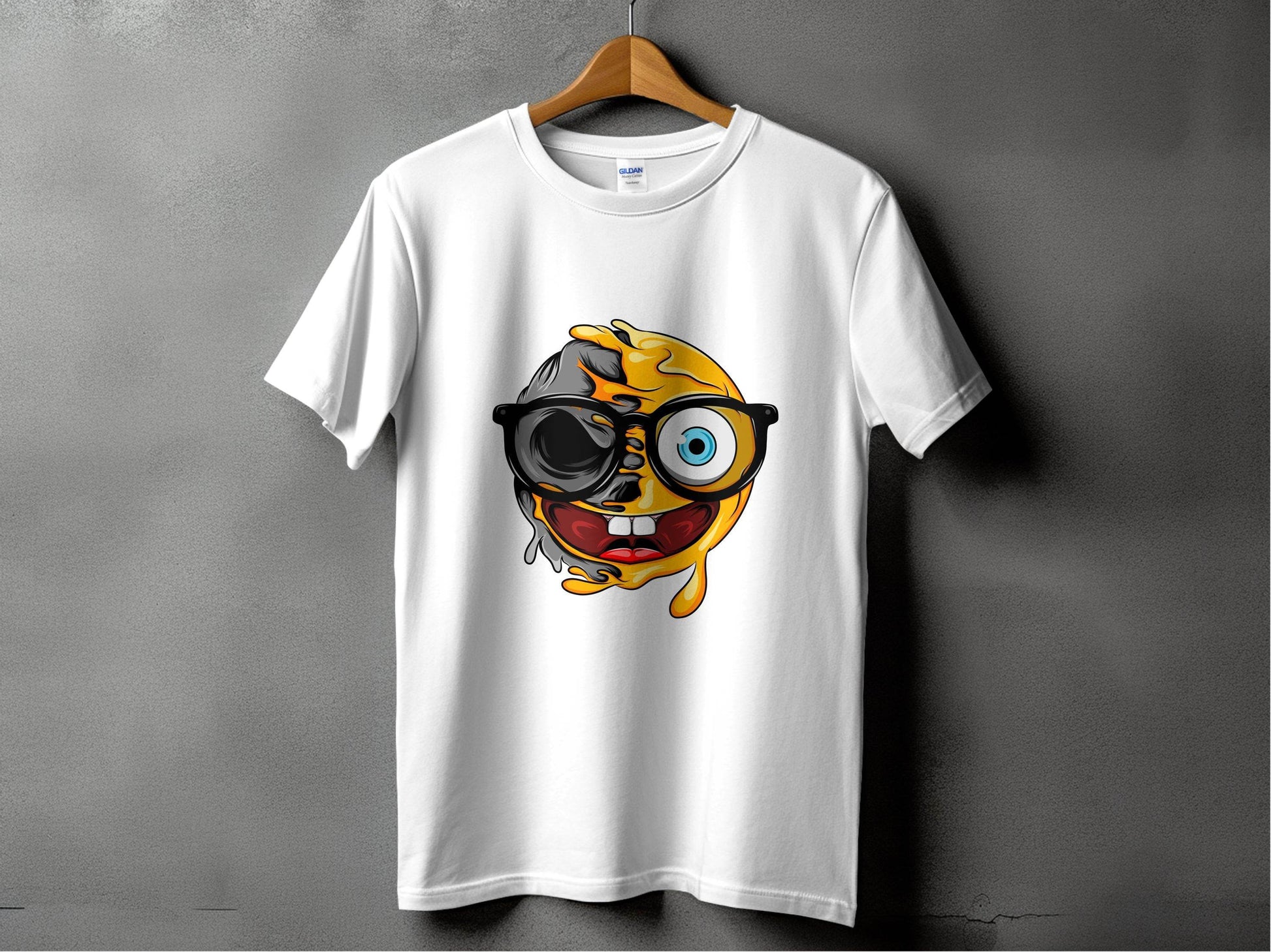 Quirky Smiley Face with Glasses Graphic T-Shirt - Design & Vybe