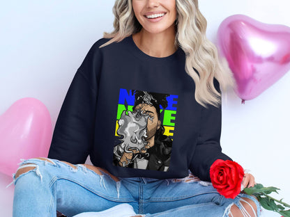 NEON Color Theme Abstract Art Smoke Design Sweater - Design & Vybe