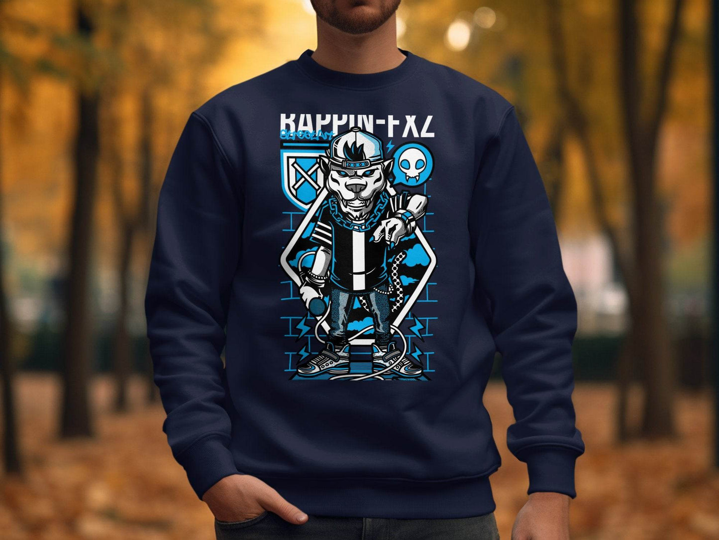 Street Art Urban Panther DJ Design Illustration Sweater - Design & Vybe