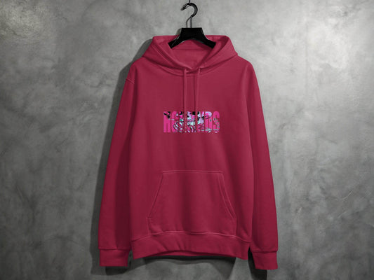 Pink Hounds Graphic Skeleton Print Hoodie - Design & Vybe