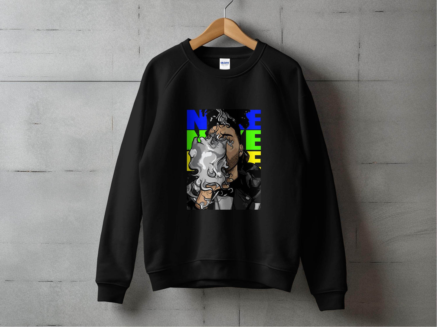 NEON Color Theme Abstract Art Smoke Design Sweater - Design & Vybe