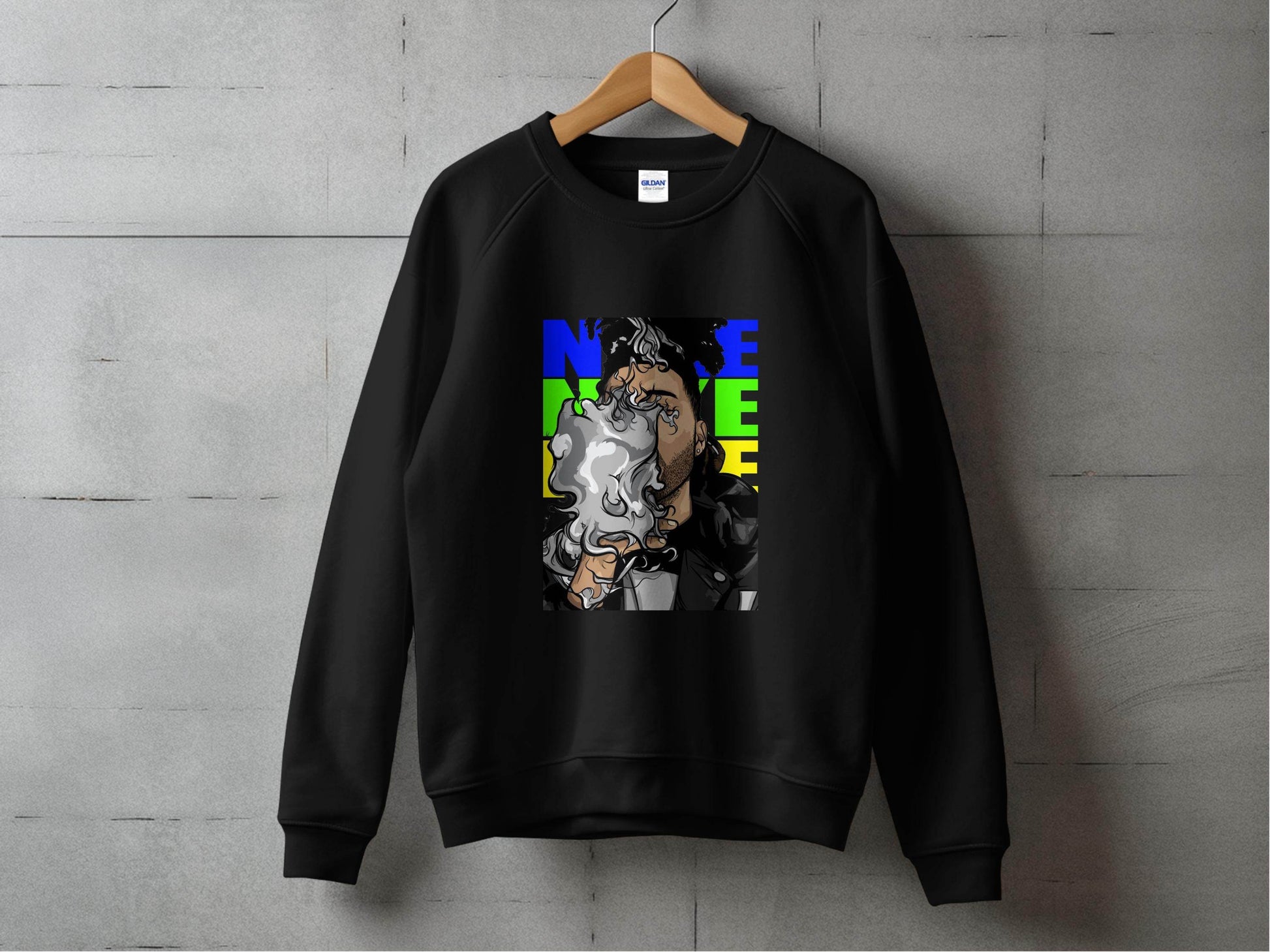 NEON Color Theme Abstract Art Smoke Design Sweater - Design & Vybe