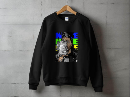 NEON Color Theme Abstract Art Smoke Design Sweater - Design & Vybe