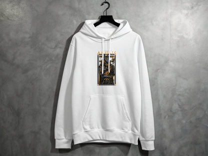 Anubis Warrior with Hieroglyphs Illustration Graphic Hoodie - Design & Vybe