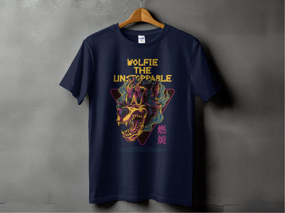 Wolfie The Unstoppable Graphic Design Cool T-Shirt - Design & Vybe