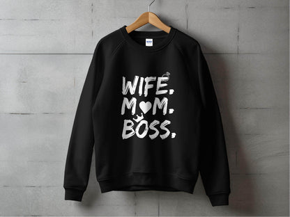 Wife Mom Boss Superwoman Design For Queens Sweater - Design & Vybe