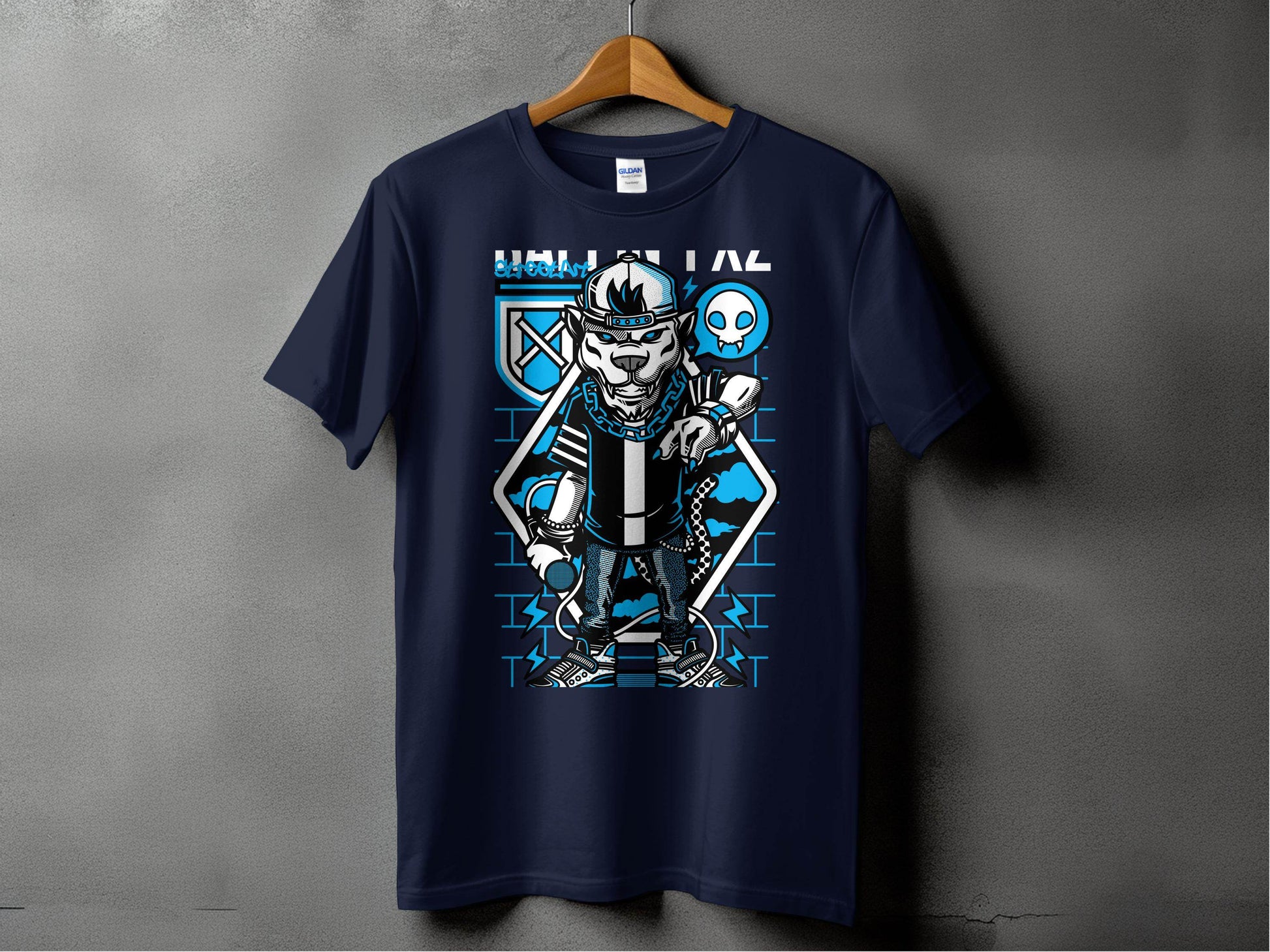 Street Art Urban Panther DJ Design Illustration T-Shirt - Design & Vybe