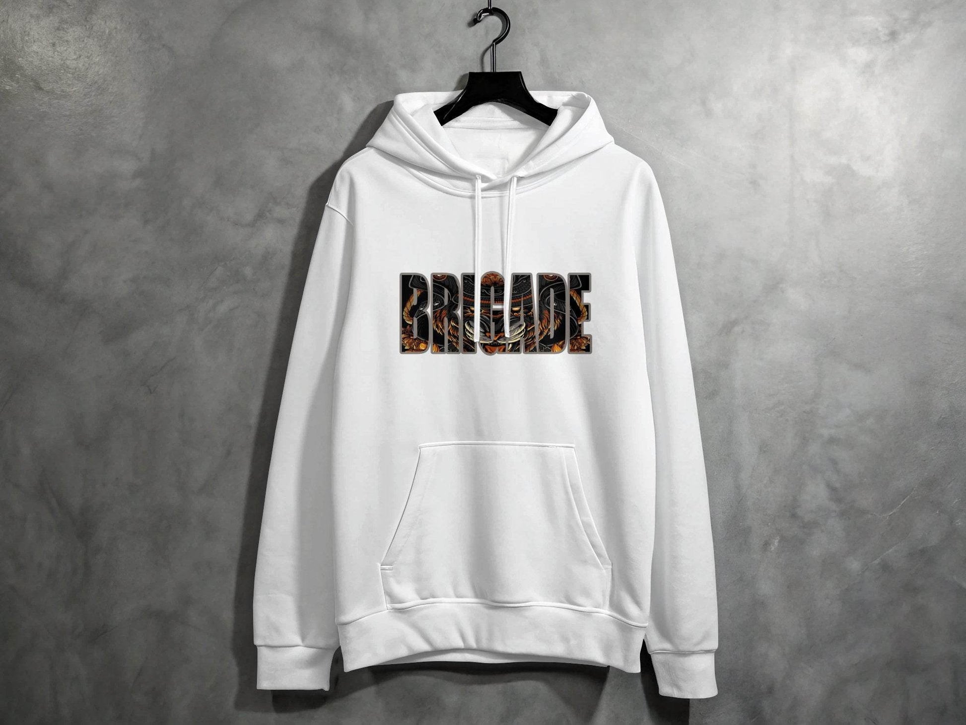 Brigade with Tiger Samurai Illustration Graphic Hoodie - Design & Vybe