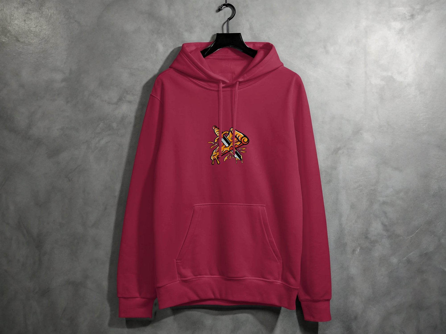 Pizza Slice Versus Sword Funny Artistic Design Hoodie - Design & Vybe