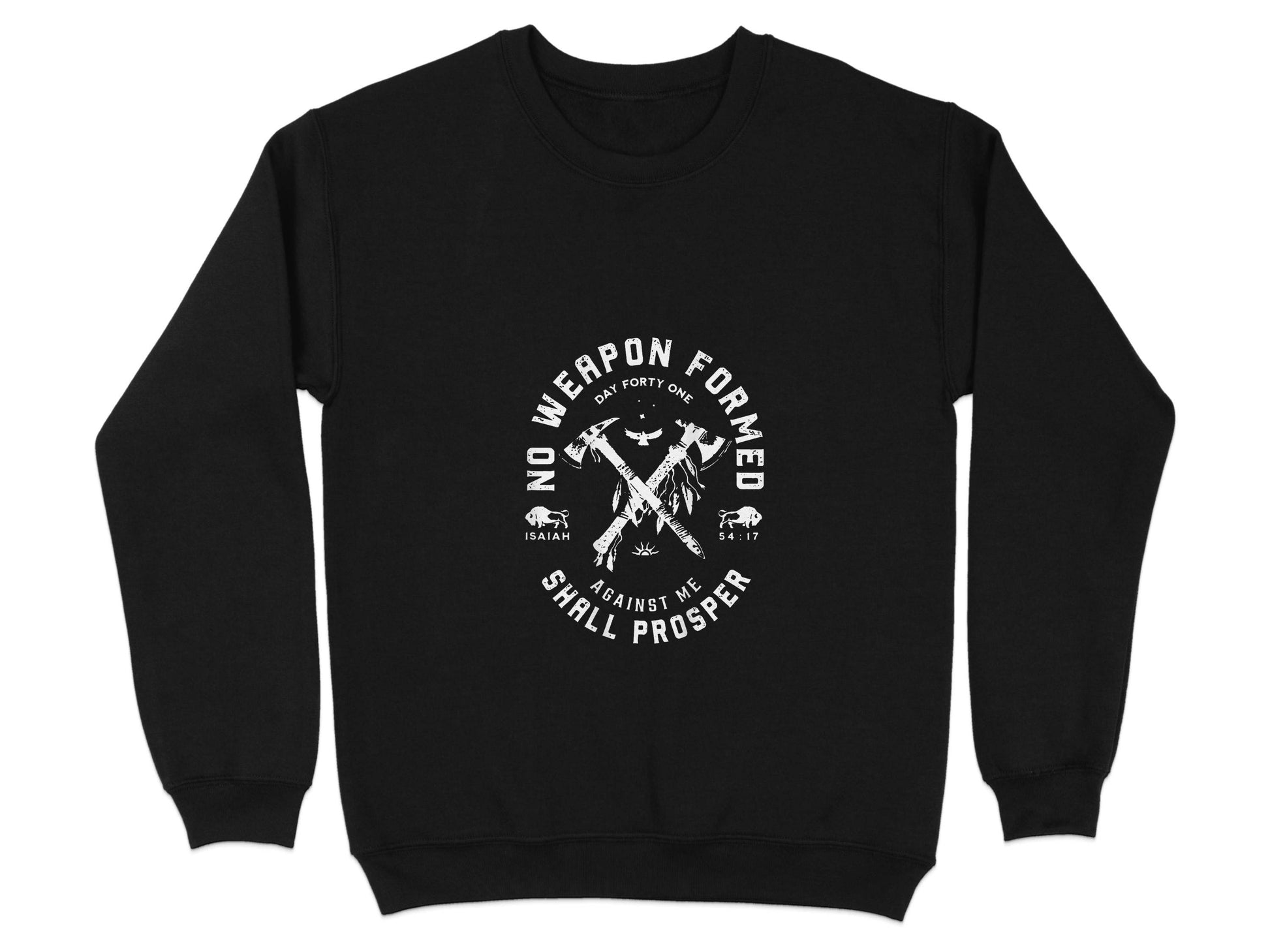 No Weapon Formed Against Me Shall Prosper Isaiah Sweater - Design & Vybe