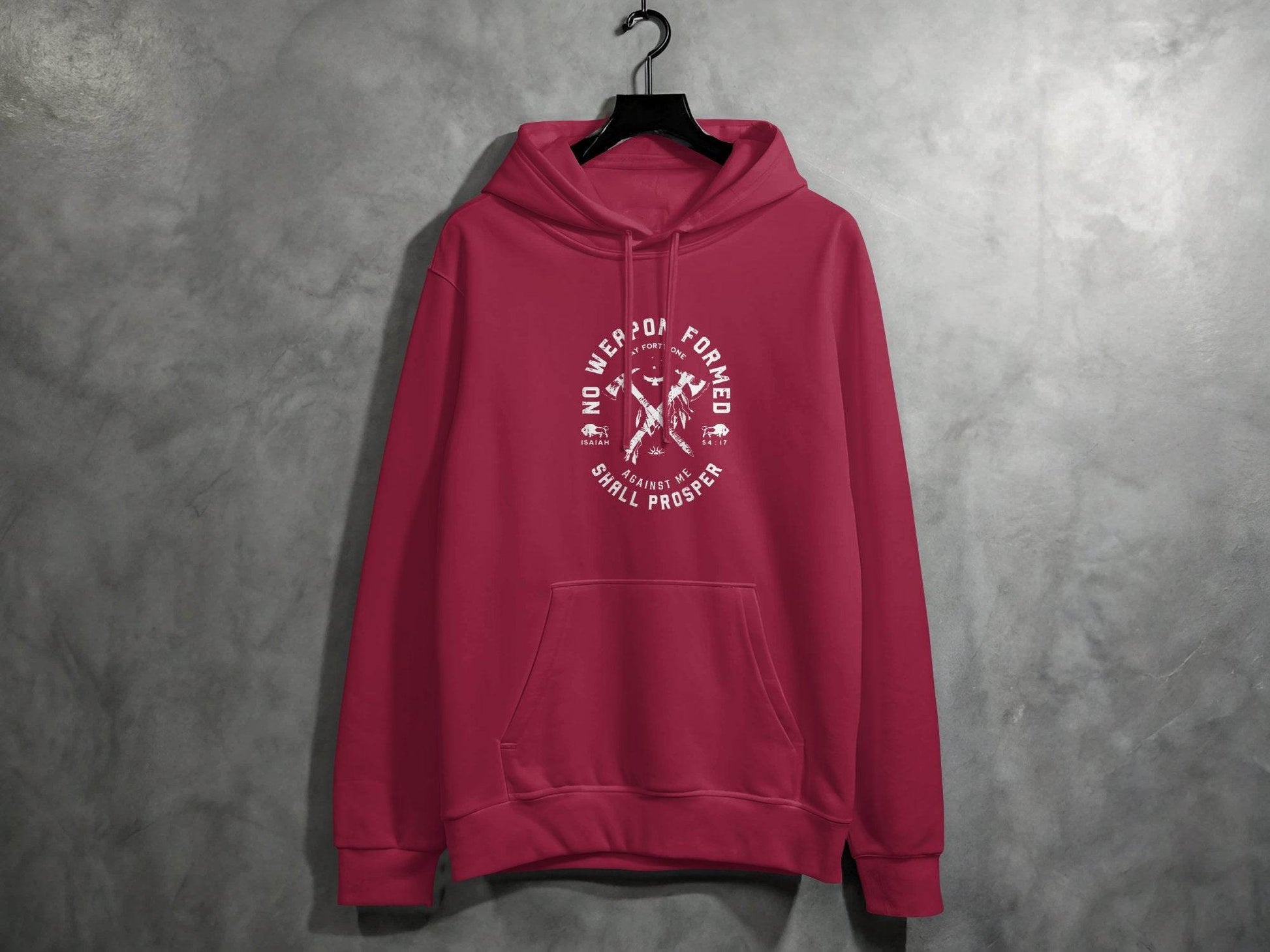 No Weapon Formed Against Me Shall Prosper Isaiah Hoodie - Design & Vybe
