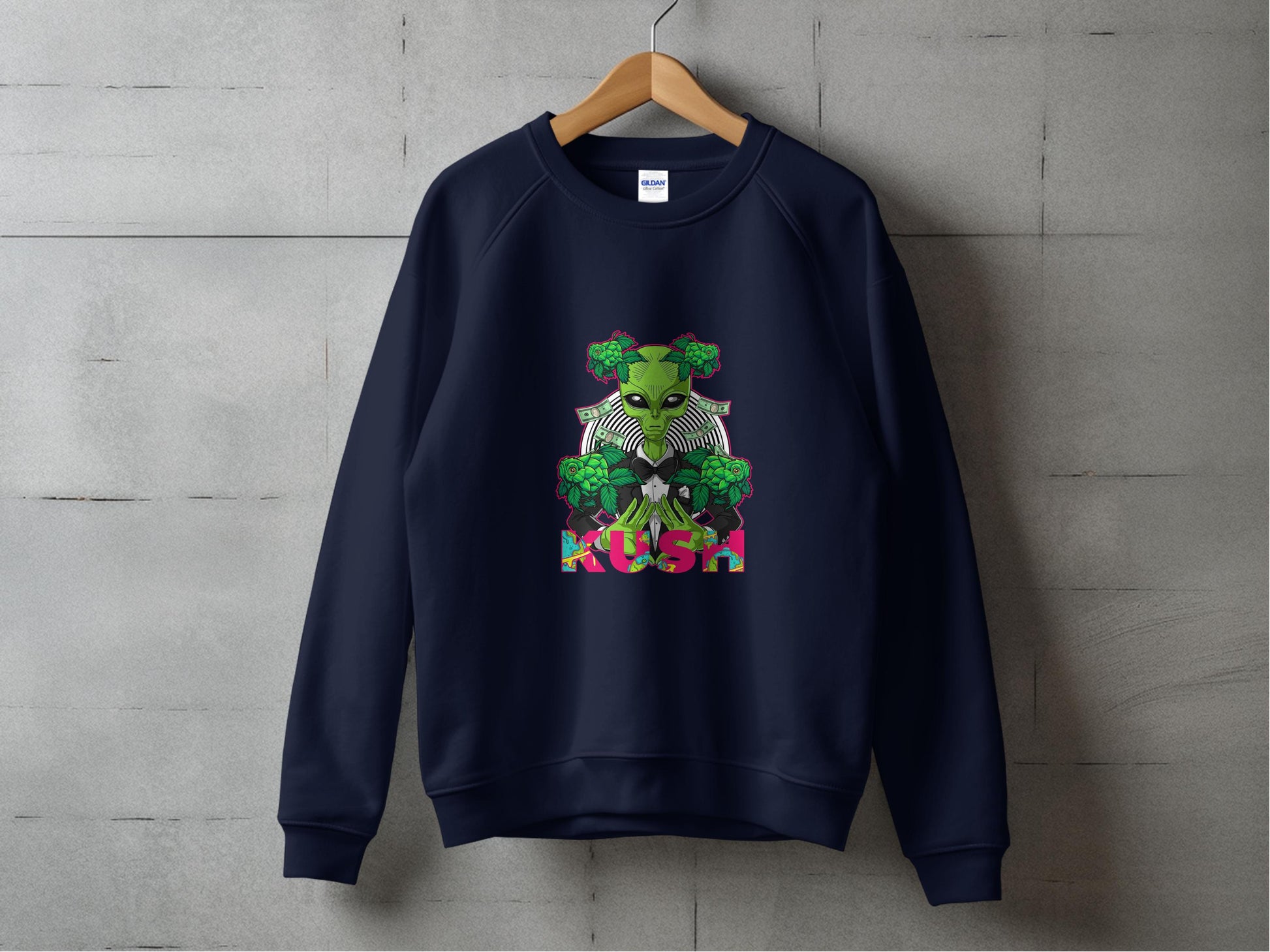 Alien Themed Kush Sweatshirt product type