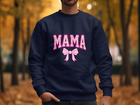 Floral Mama With Bow Graphic Design For Moms Sweater - Design & Vybe
