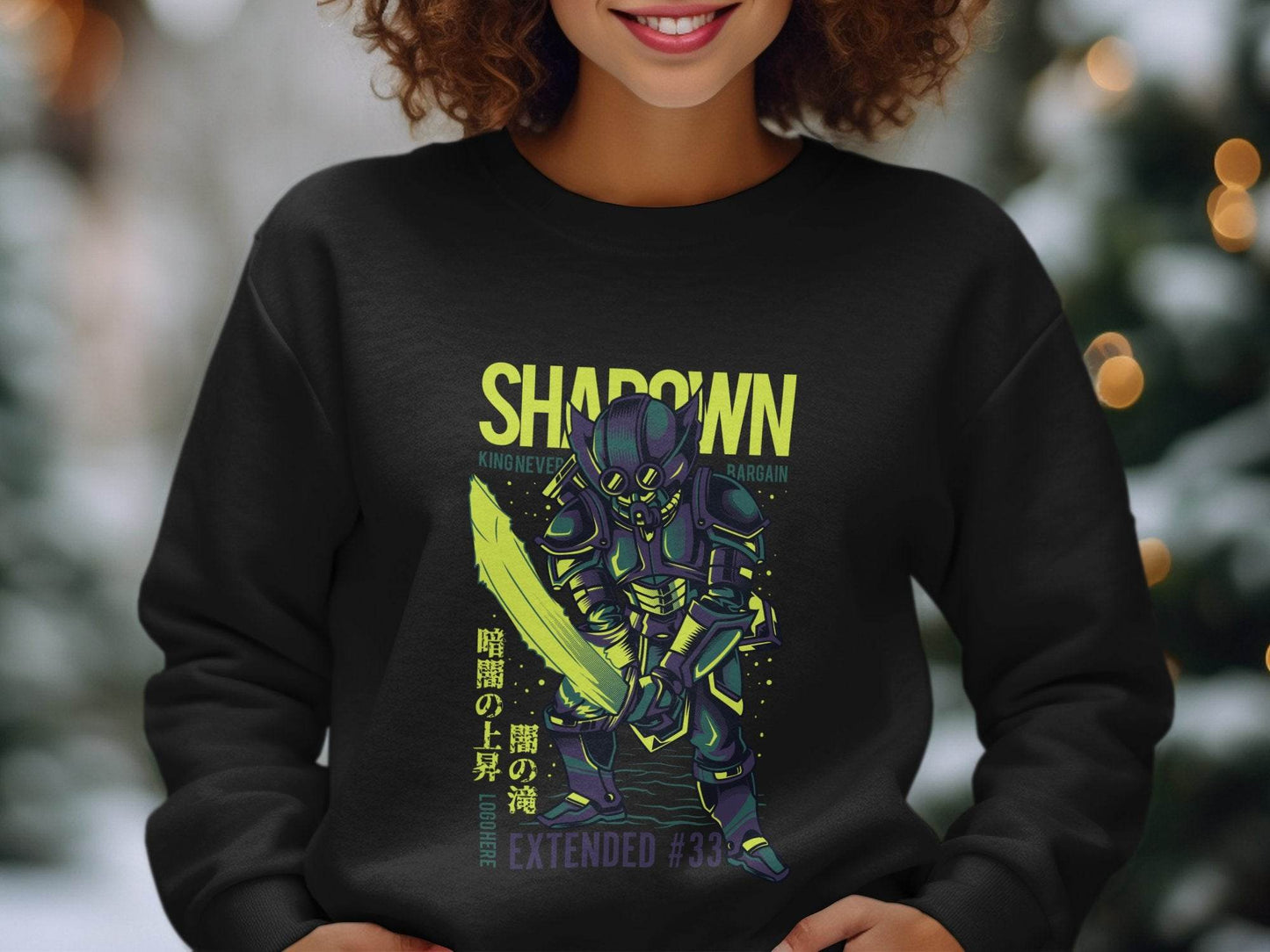 King Never Bargain Extended Knight Vector Art Sweater - Design & Vybe